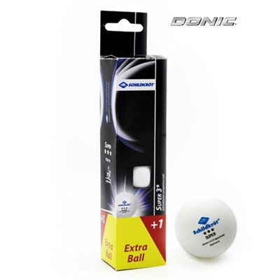 Мячики для настольного тенниса Donic Super 3 (3 + 1 шт) - фото 44625