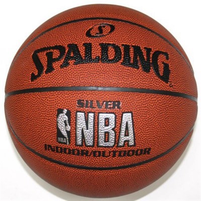 Баскетбольный мяч Spalding Silver с логотипом NBA - фото 46760
