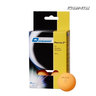 Мячики для настольного тенниса Donic Prestige 2, 6 штук, оранжевый - фото 46879