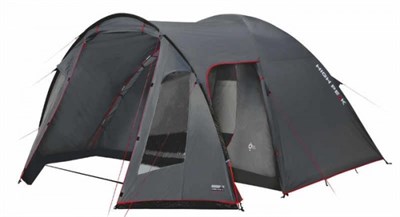 Просторная кемпинговая палатка High Peak Tessin 4 темно-серый/красный - фото 51206