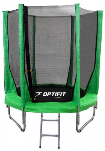 Батут с сеткой Optifit JUMP 6ft 1,83 м зеленый - фото 59085