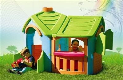 Детский пластиковый домик Marian Plast Вилла с пристройкой - фото 59418