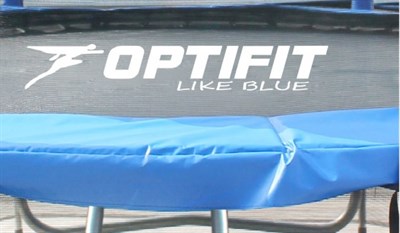 Большой батут для дачи с сеткой Optifit Like Blue 16ft 4,88 м с синей крышей - фото 59558