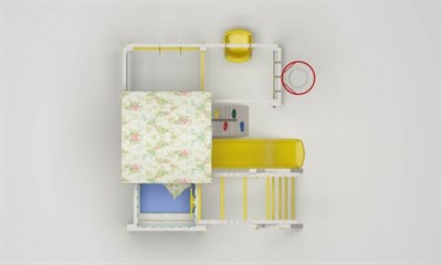 Игровой комплекс - кровать с меловой доской Савушка Baby 5 СБ-05 - фото 60404