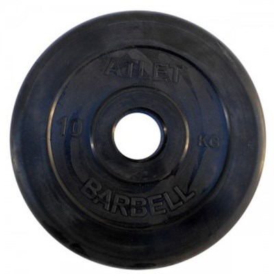 Диск обрезиненный MB Barbell Atlet 10 кг 51 мм - фото 62244