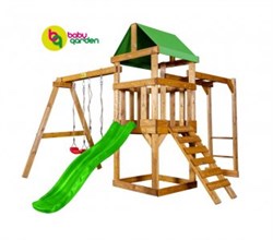 Детская игровая площадка Babygarden Play 3 светло-зеленая - фото 89106