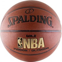 Баскетбольный мяч Spalding NBA Gold, с логотипом NBA