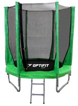 Батут для дачи с сеткой Optifit JUMP 8ft 2,44 м зеленый