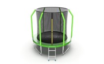 Батут с внутренней сеткой и лестницей Evo Jump Cosmo 6ft Green